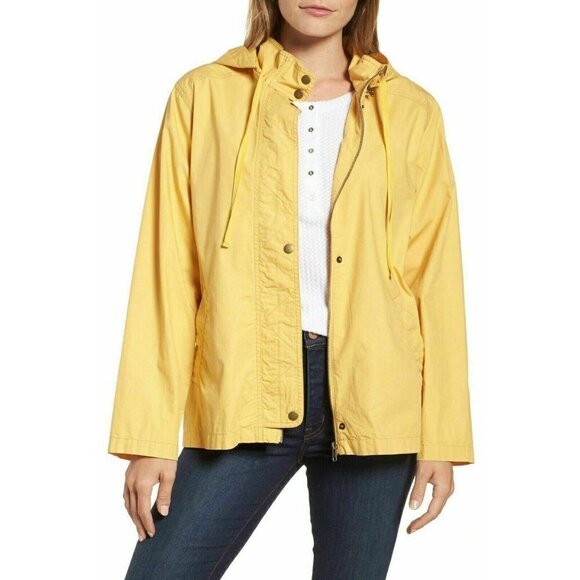 Caslon Women's Petite Yellow Short Techy Cotton Parka Size XXS - Picture 7 of 11
